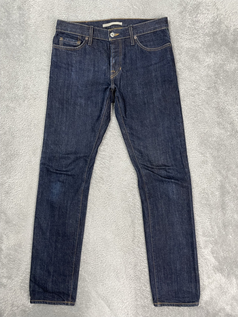Vince Jeans Mens 32x34* Blue Slim Straight 100% Cotton Selvedge Denim Dark Wash